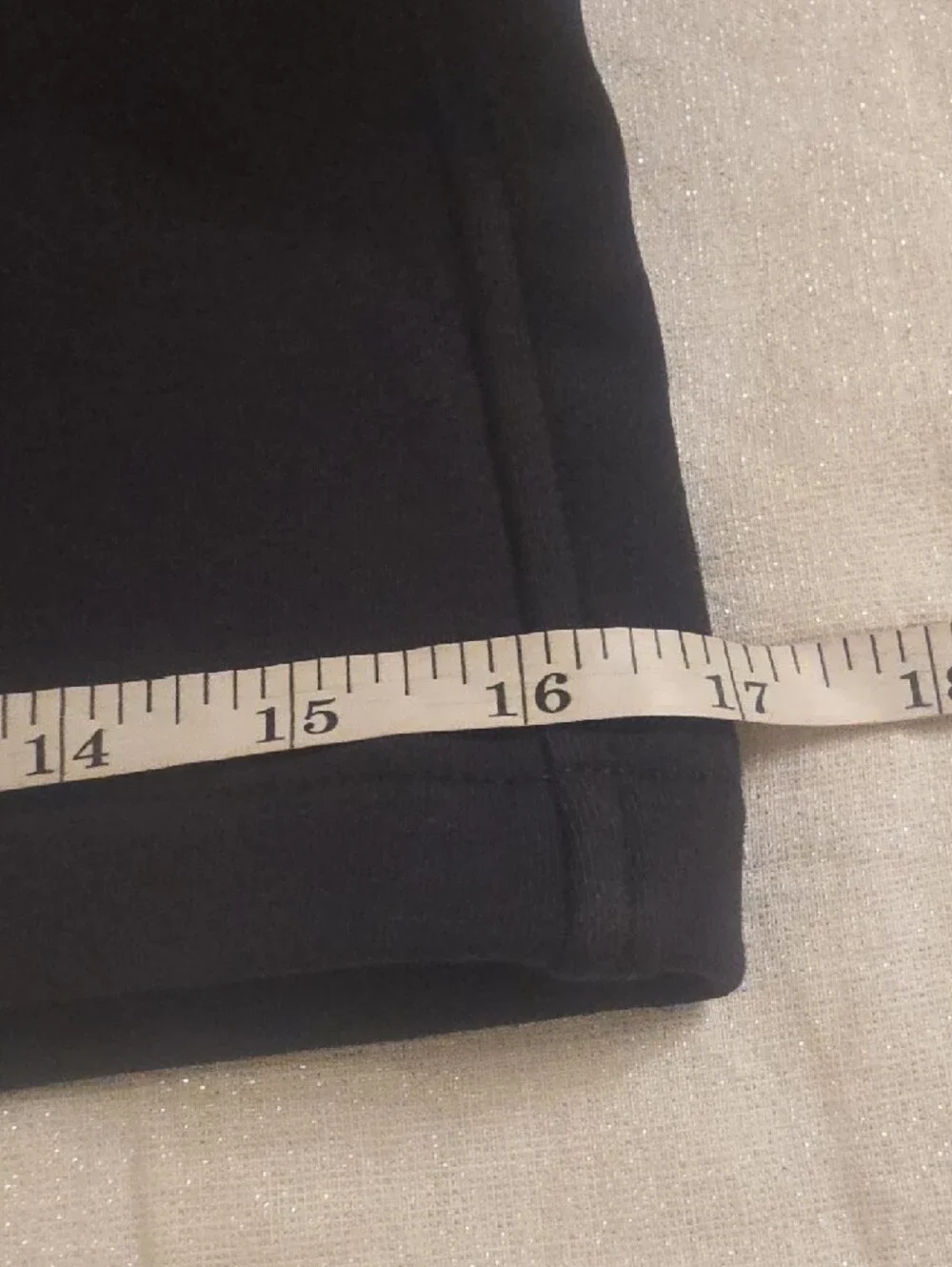 Athleta Black Heavyweight Terry Bermuda Shorts Adjustable Waist Size L - Picture 12 of 14